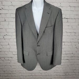 El Corte Ingles Grey Wool Mohair Blend 2 Button Notch Blazer Sport Coat Size 40